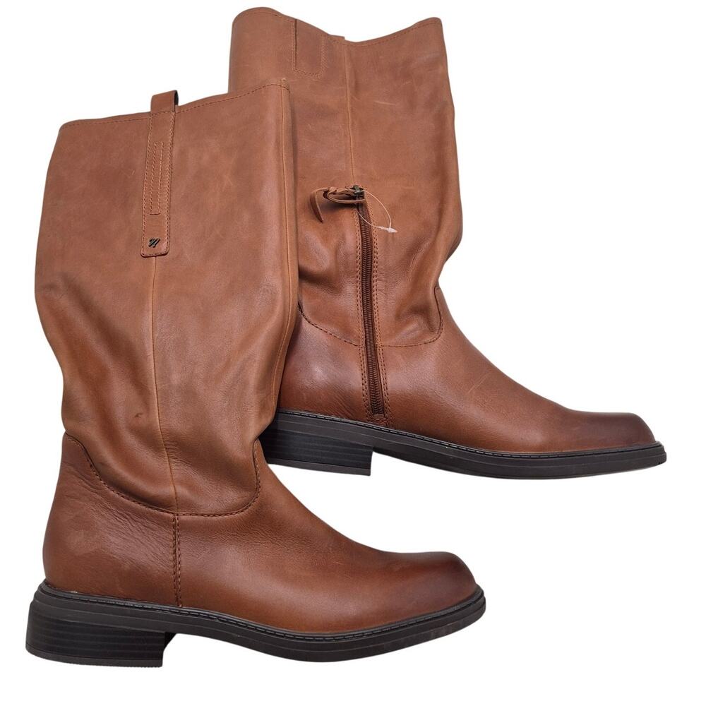 NEW Naturalizer Ontime wide calf knee-high boot Brown leather Women SIZE 11 WIDE